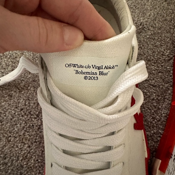 Off-White Lace-Up Cotton Canvas Sneakers - Picture 7 of 9